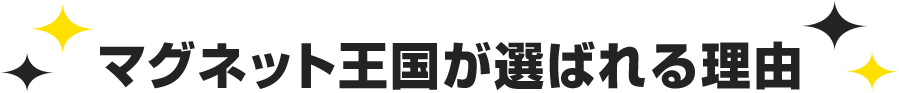 マグネット王国が選ばれる理由